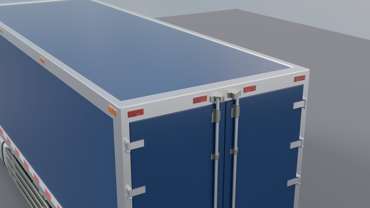 Cargo Box Truck 3D Model – Game Ready Interior, Openable Doors & Custom Branding