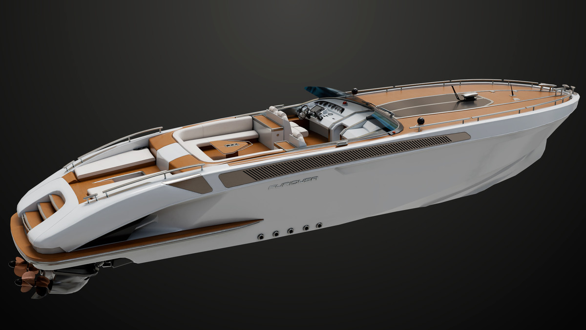 Yacht Boat 01 White with Interior HDR URP Textures