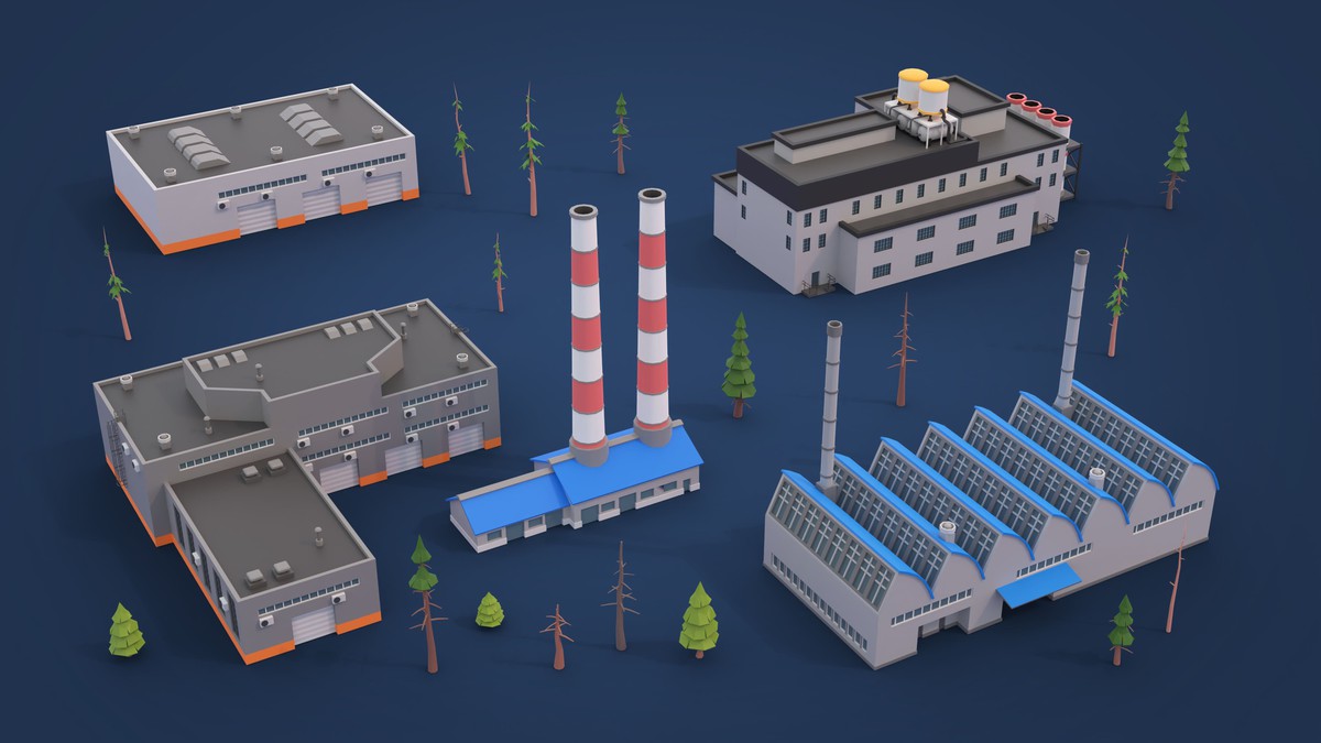 Mining Industry - Low Poly 3D Models Pack