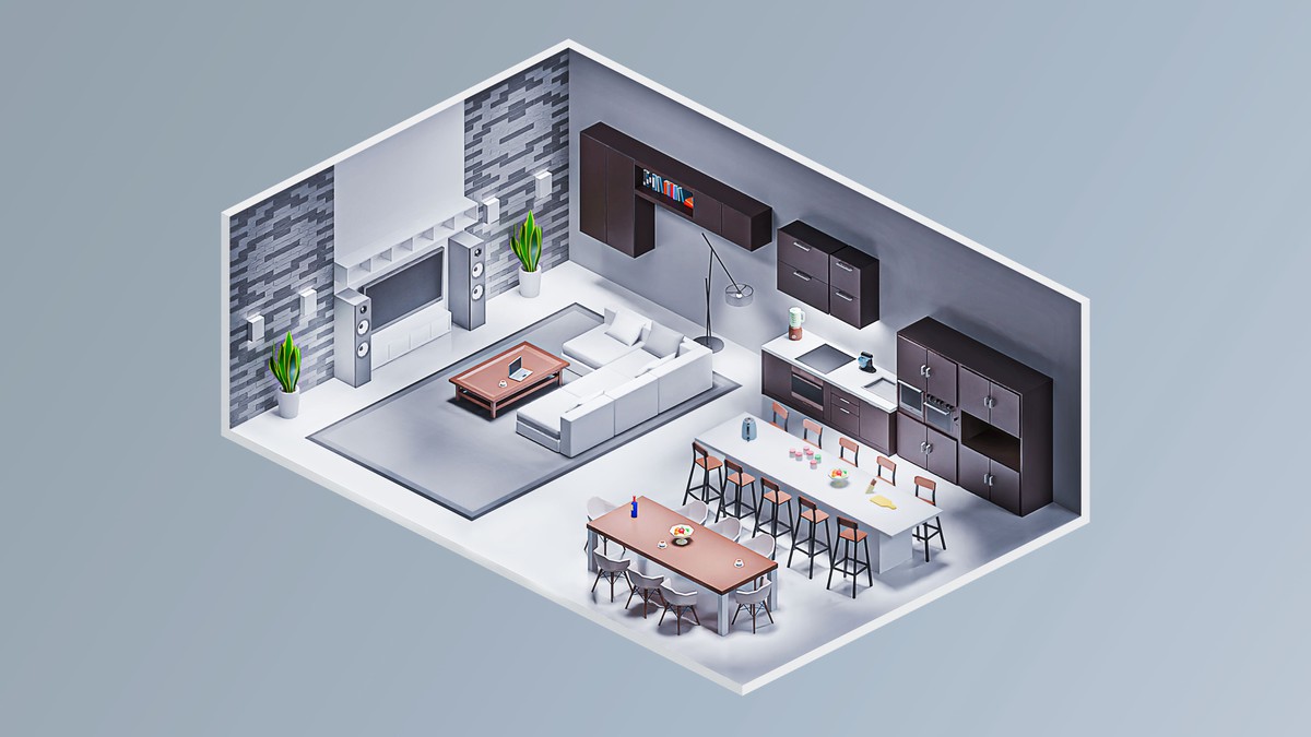 Interior 7 - Low Poly 3D Models Pack