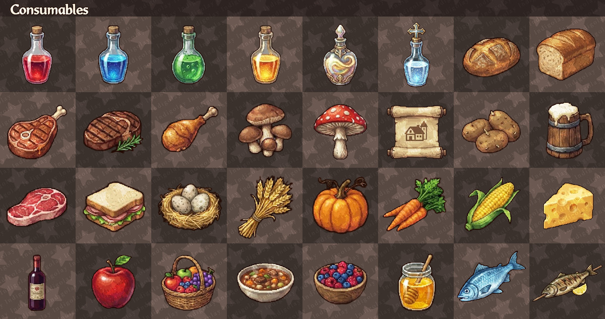 Pixel RPG UI Mega Pack: 4-in-1 Ultimate Bundle