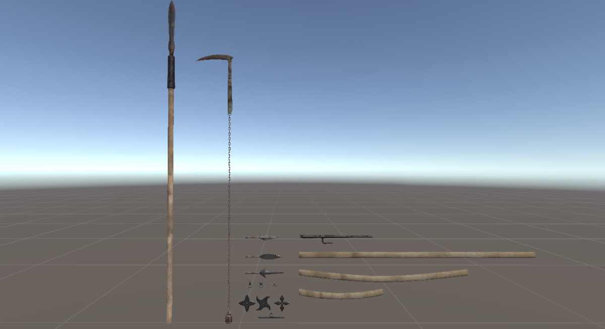 Traditional Japanese Dark Weaponry Set