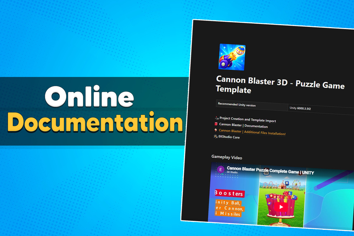 Cannon Blaster 3D - Puzzle Game Template