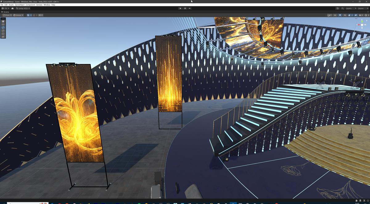 Concert Arena Stage Venue - Modular 3d Environment with props