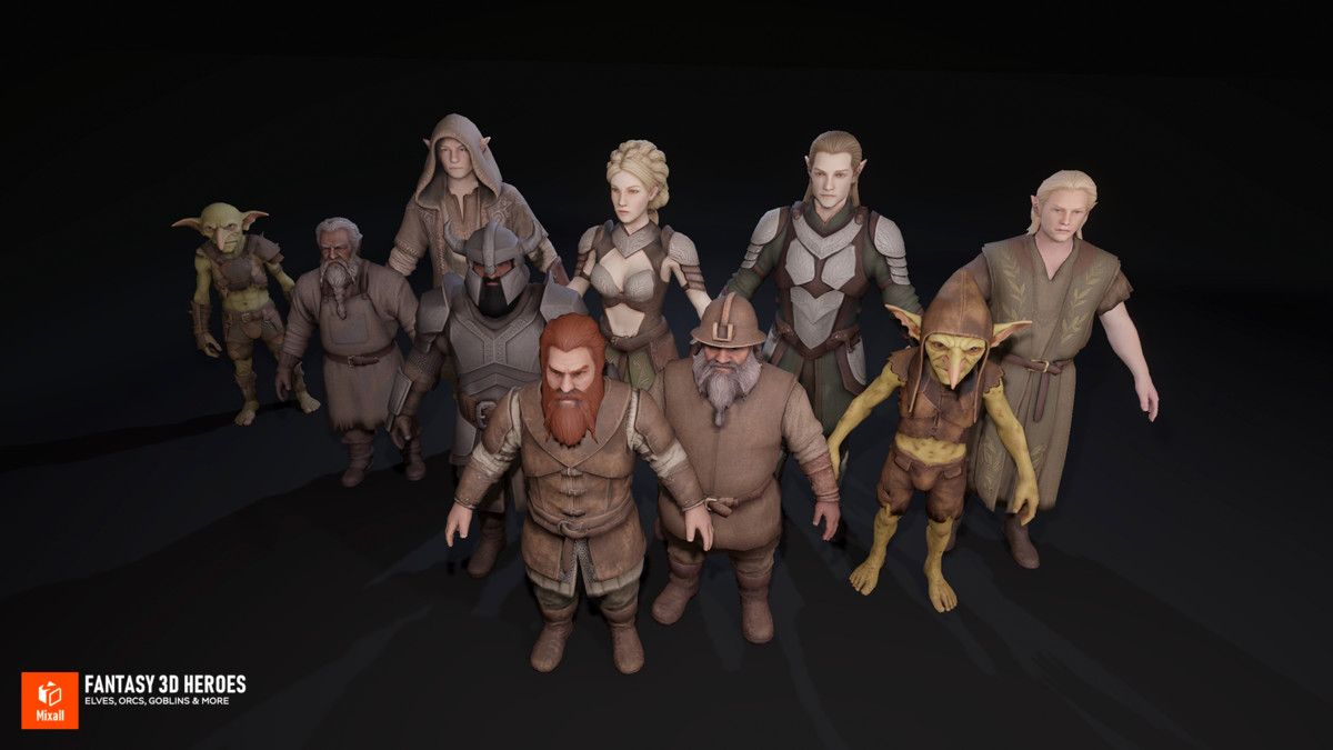 Fantasy 3D Heroes: Elves, Orcs, Goblins & More
