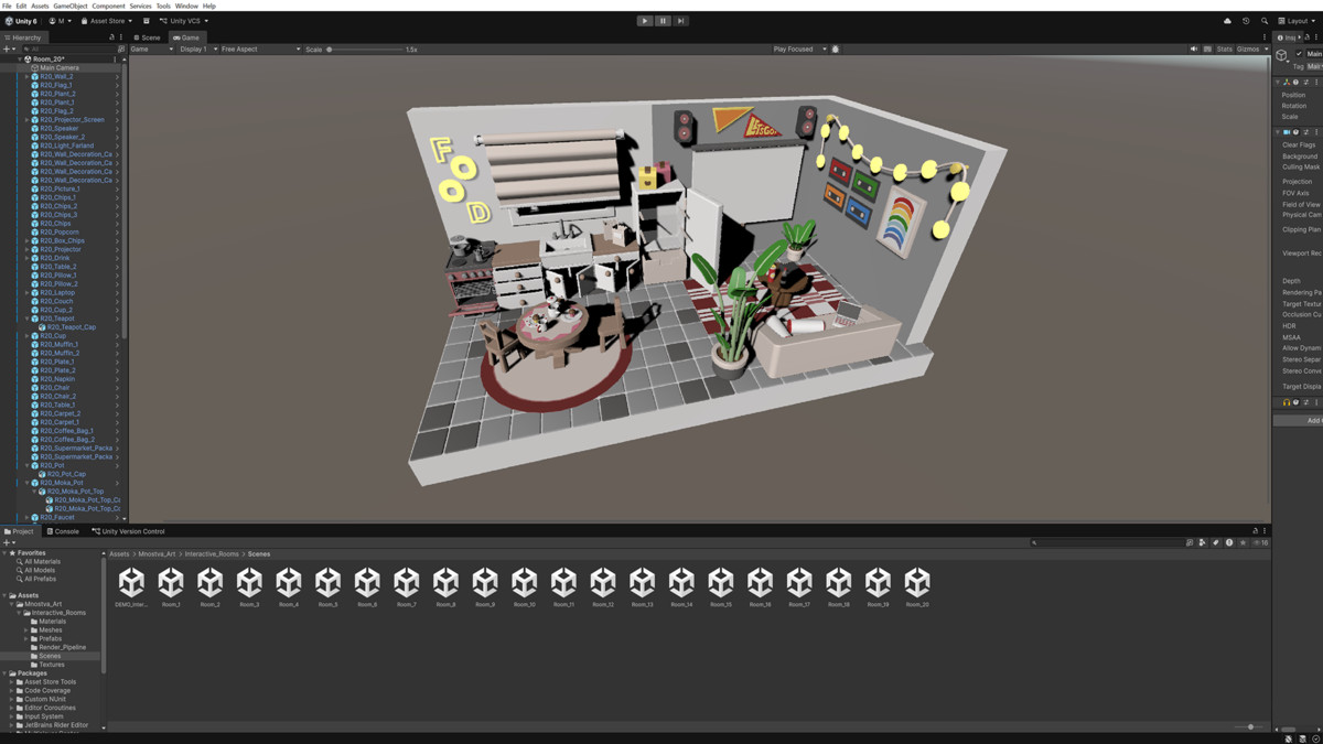BIG PACK Interactive Cartoon Interiors & Rooms