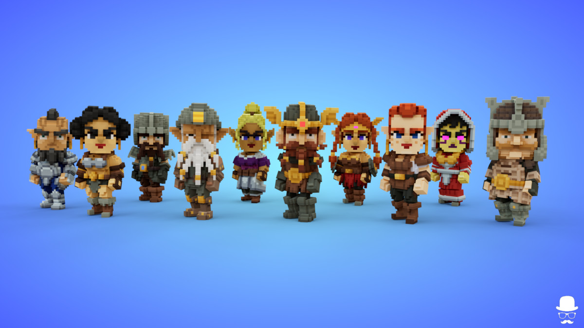 Voxel Dwarf Characters Pack