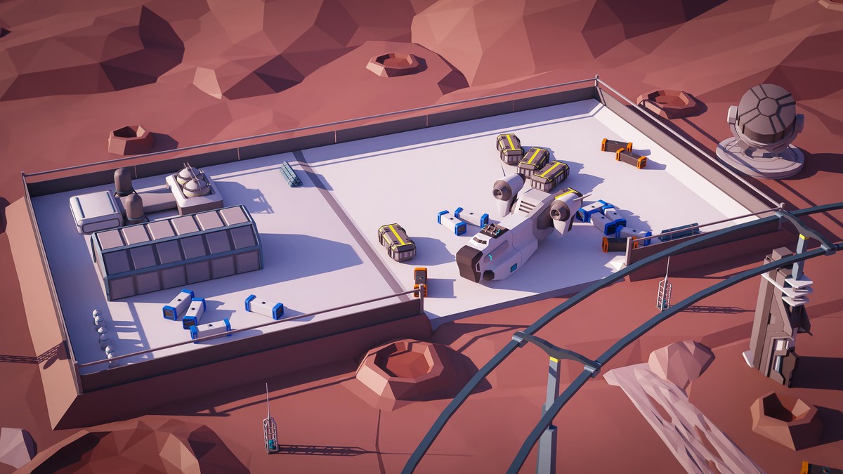 Mars Spaceport - Low Poly 3D Models Pack