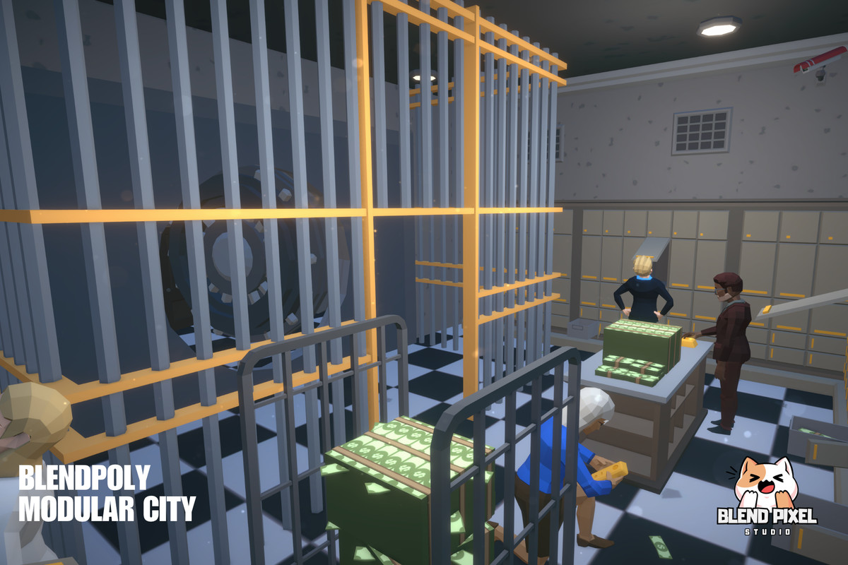 BlendPoly Modular City - Low Poly Assets