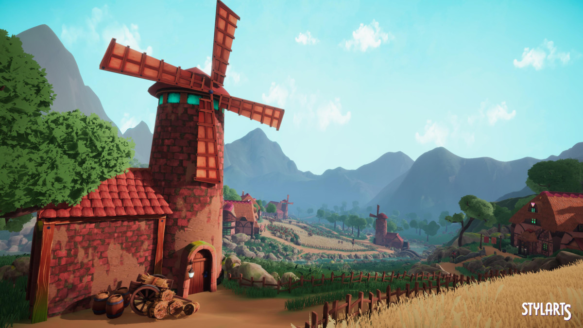 Stylized Windmill Valley Environment