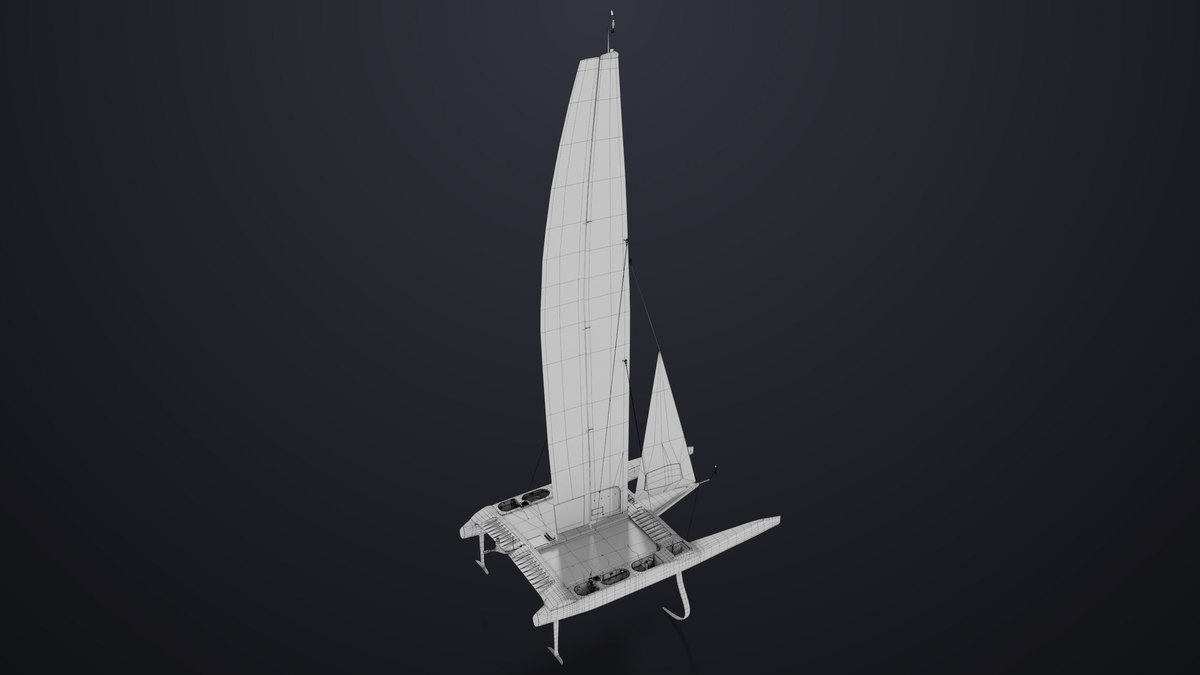 Yacht Hydrofoil Sailing Boats HDRP URP Textures