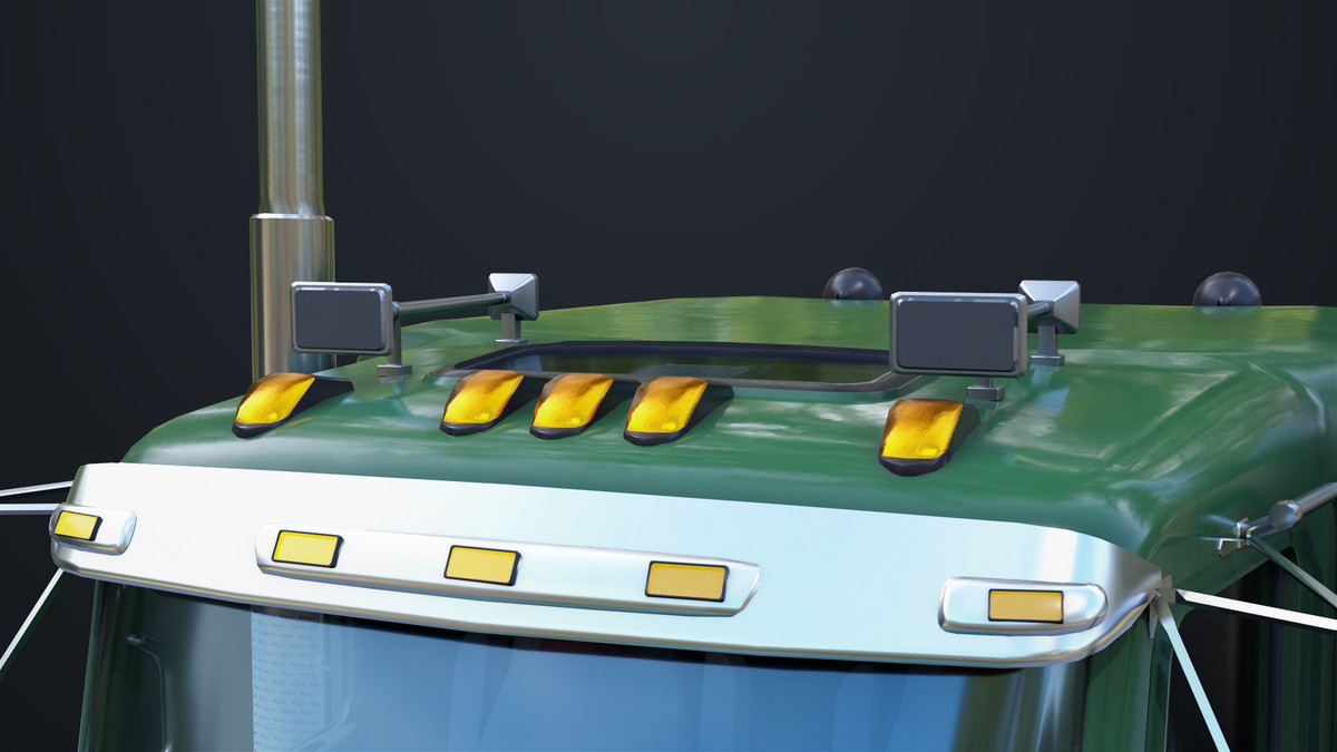 Heavy Truck Chassis 07 Green URP HDRP Textures