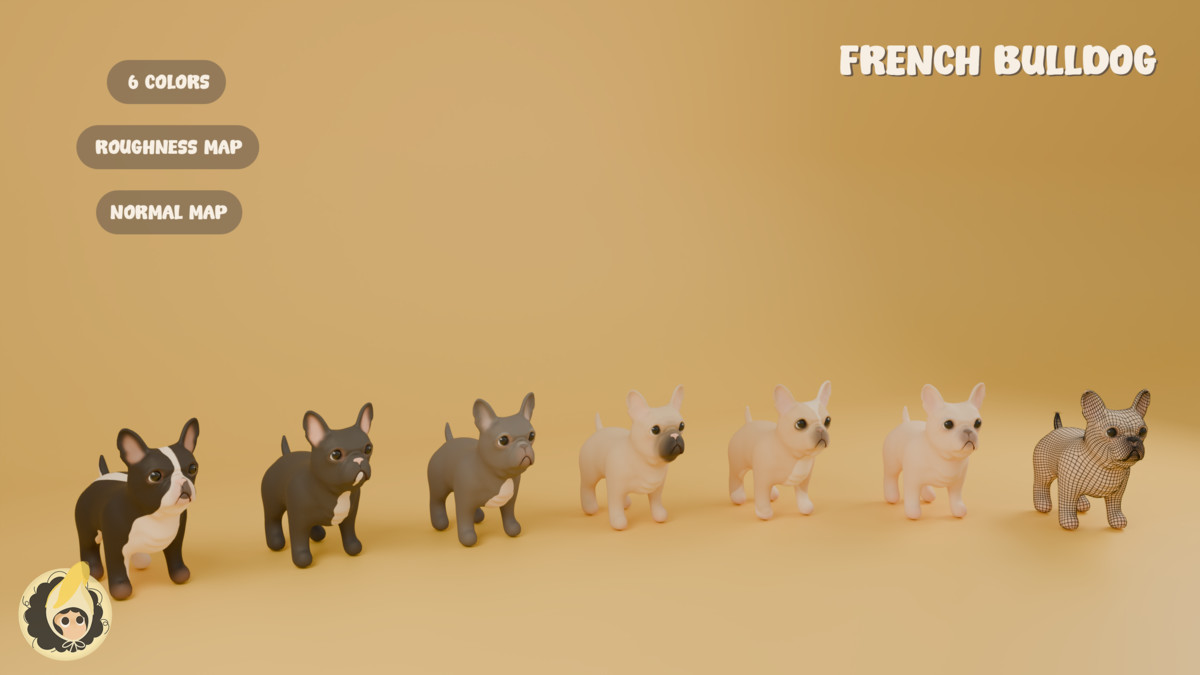 Animated French Bulldog