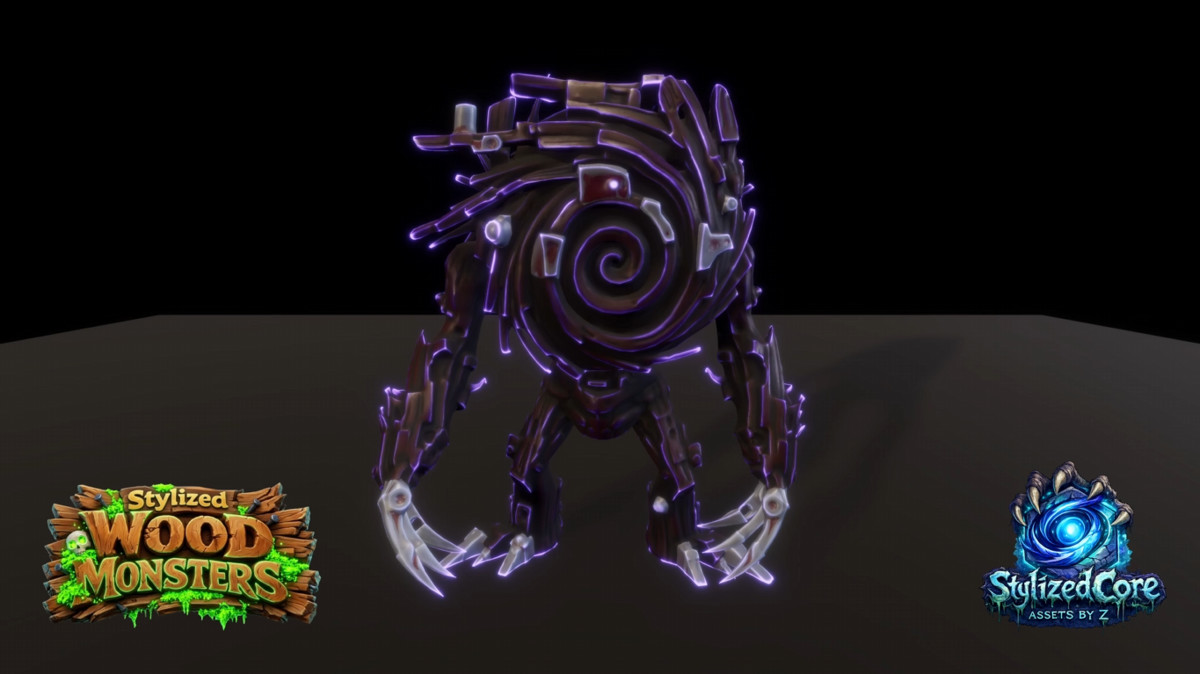 Stylized Wood Monster Pack 2 – Vortex Variant (Animated, LOD, Skins)