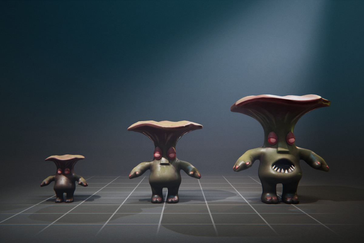 Shadow Mushroom Family - Character + Animations