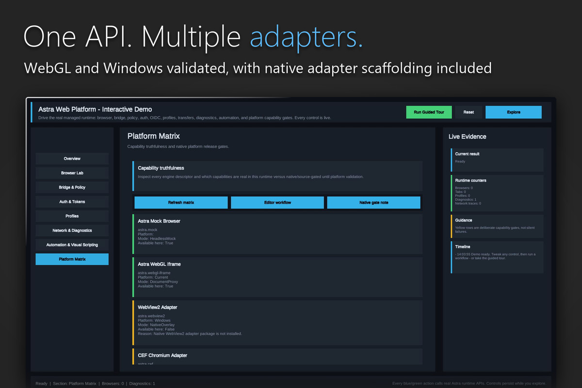 Astra Web Platform - WebView, JS Bridge & OAuth Toolkit