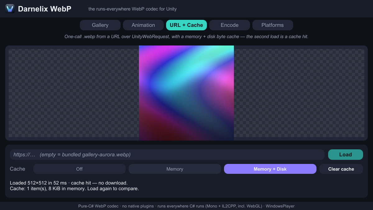 WebP for Unity