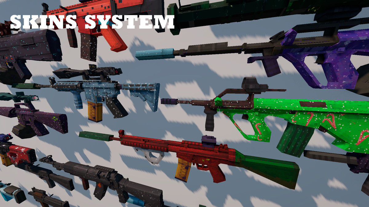 Low Poly Firearms Pack + Customizable Weapon System (New Year Update)
