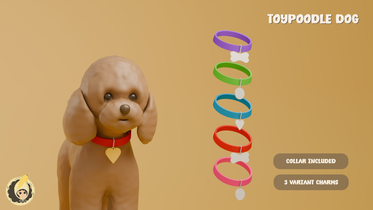 Animated Toy Poodle Dog