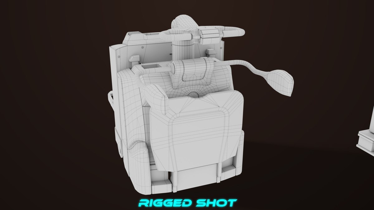 Forklift with Pallet 01 Yellow URP HDRP Textures