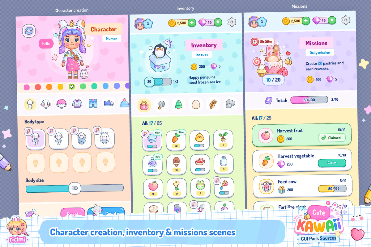 Cute Kawaii GUI Pack Sources