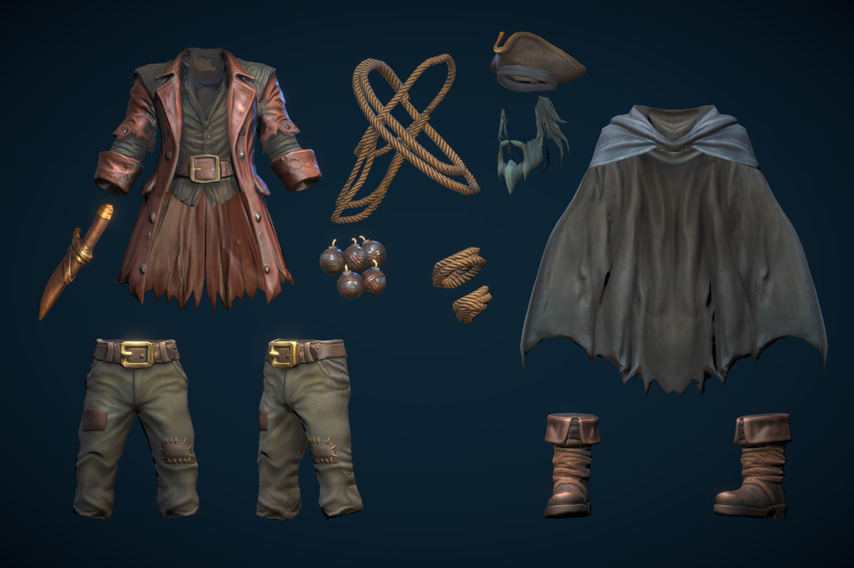 Stylized Skeleton Pirate Cannoneer