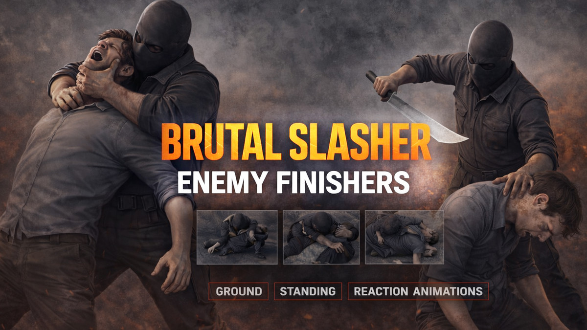 Brutal Slasher Enemy Finisher Animation Pack