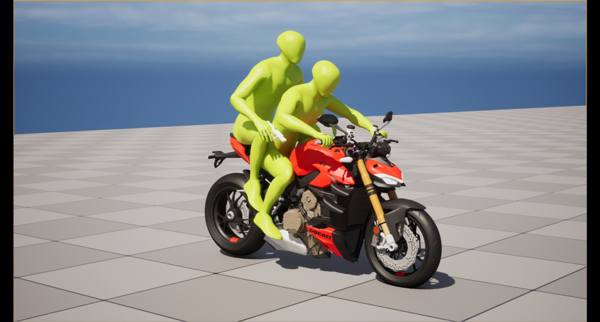 Bike Ride & Shoot Animation