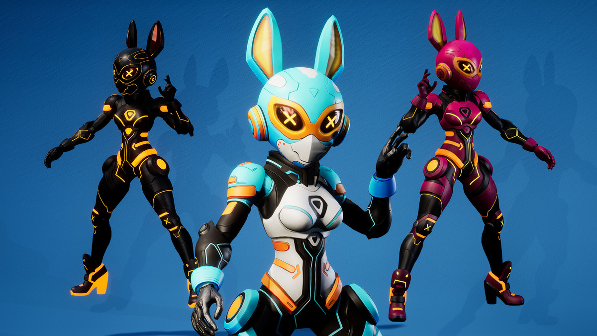 Cyber Bunny Android Sci-Fi Girl 4 – Stylized Character