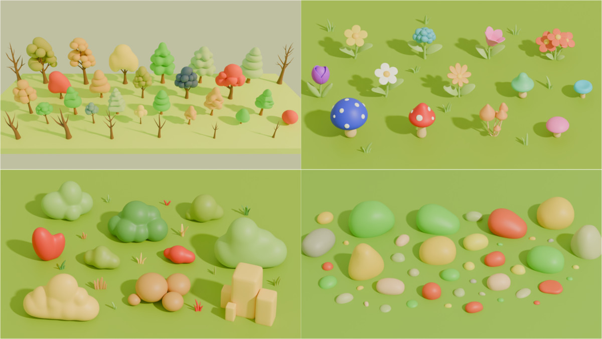 Stylized Cartoon Nature Pack