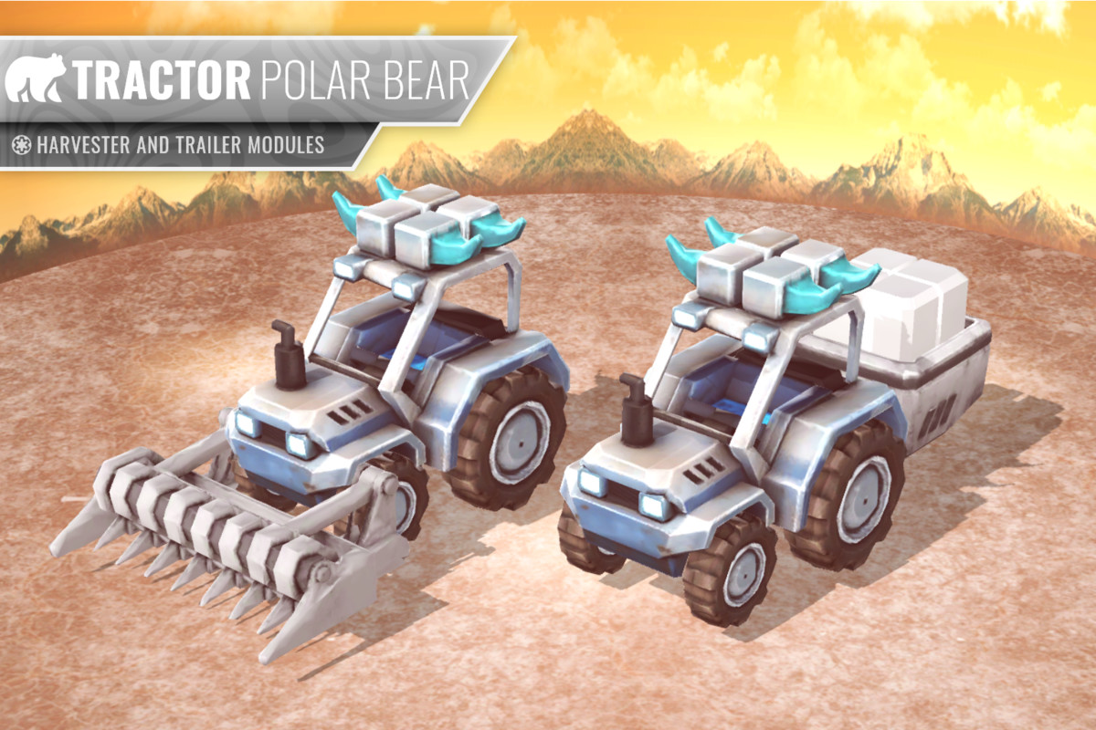 Stylized Tractor Pack – Animal Farming Vehicles (LOD, Atlas)