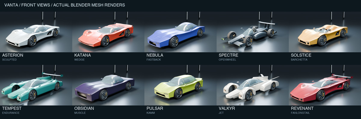 VANTA: Futuristic Sci-Fi Racing Cars