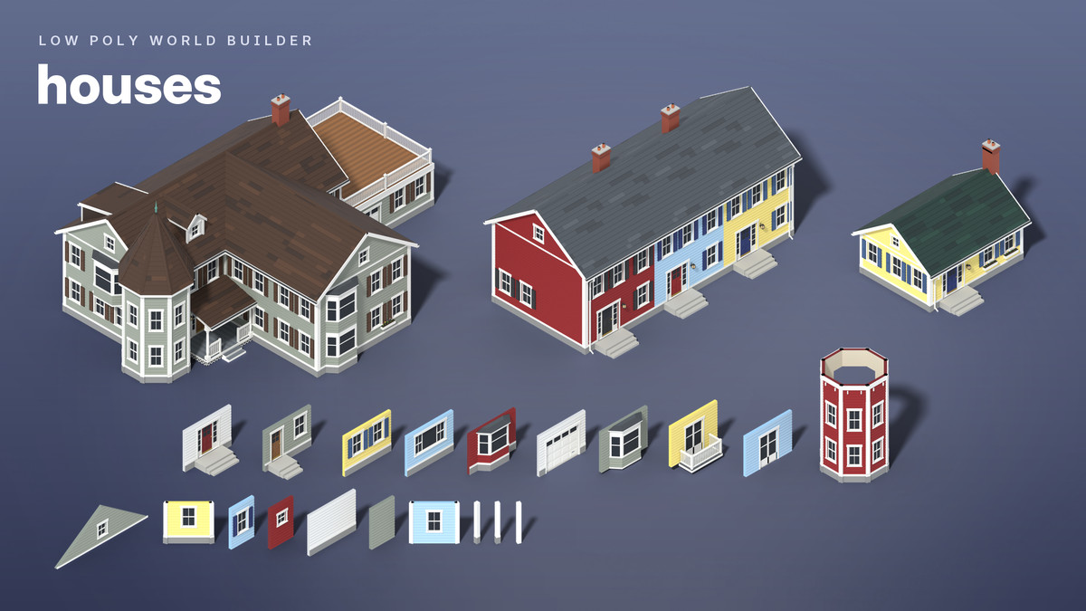 Low Poly World Builder – Cities, Suburbs & Nature