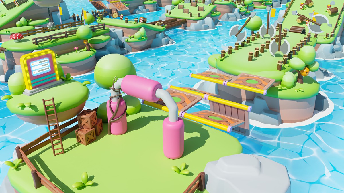 Platformer Deathrun - Low Poly 3D Models Pack