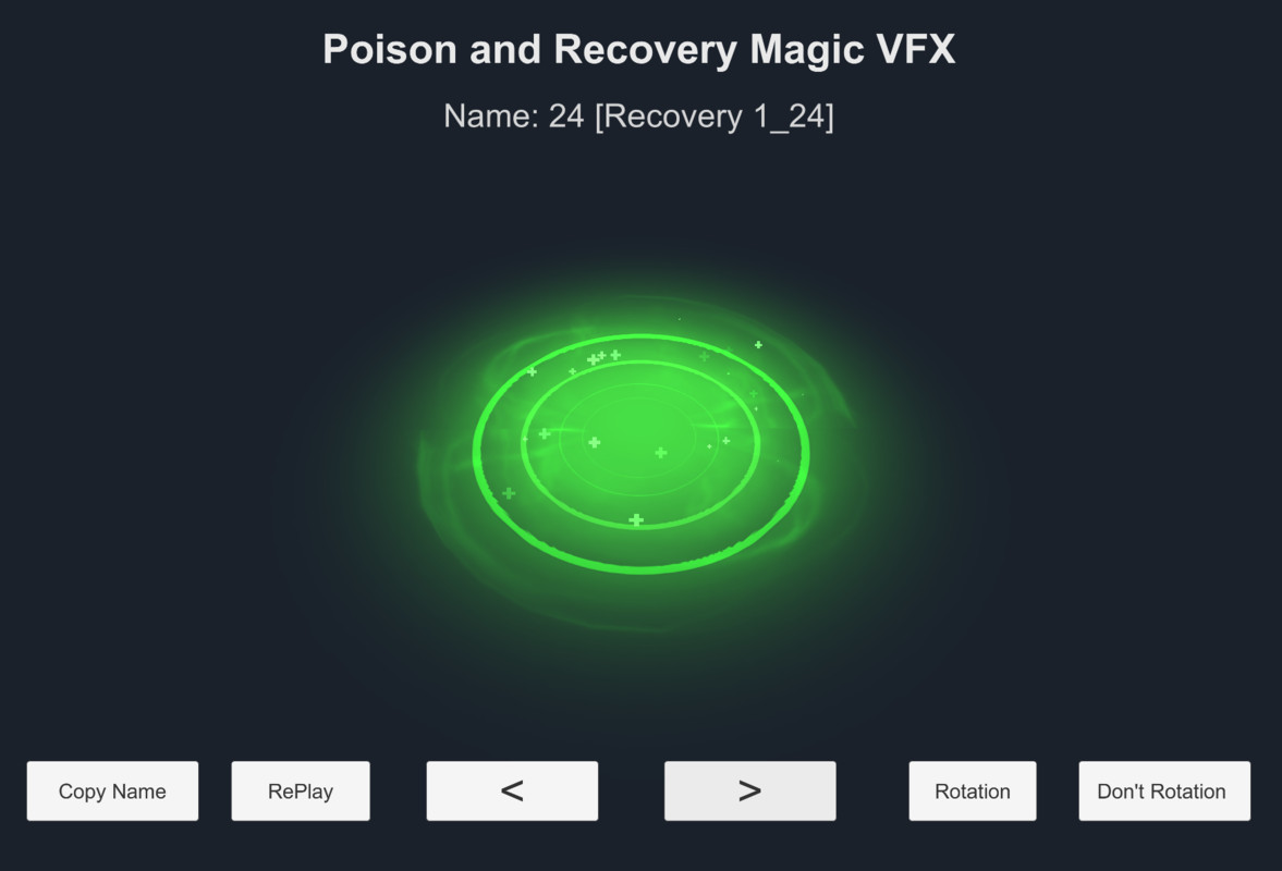 Poison and Recovery Magic VFX