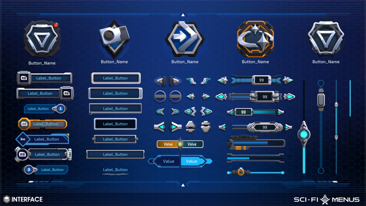 Sci-Fi Menus - Synty INTERFACE - GUI