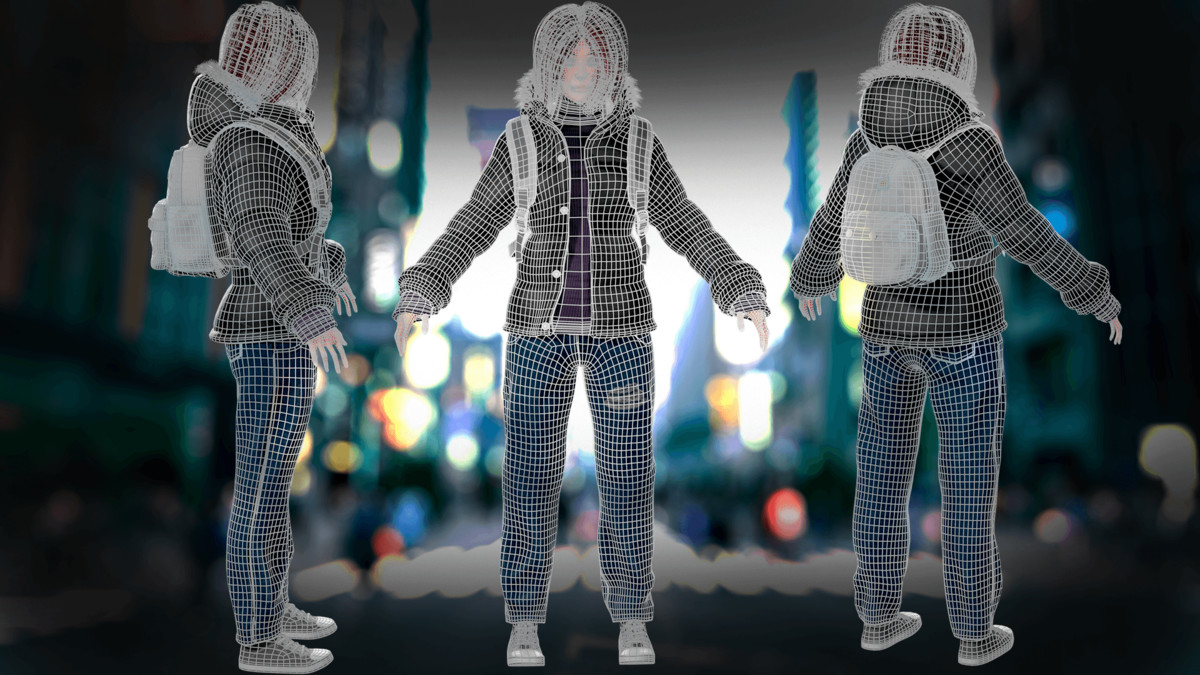 Urban Student Girl – Casual Winter Character