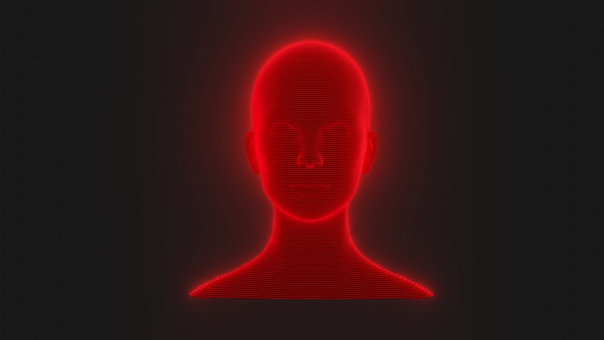 Sci-Fi Red Hologram Male Female Heads 3D Model Pack - Animated, Blend Shapes