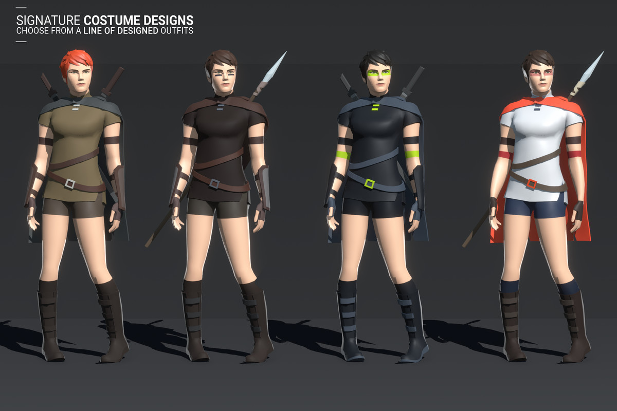 Polyquest Heroes: Warrior I Huntress