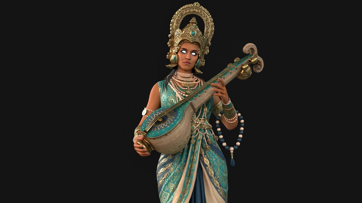 Indian Goddess Saraswati