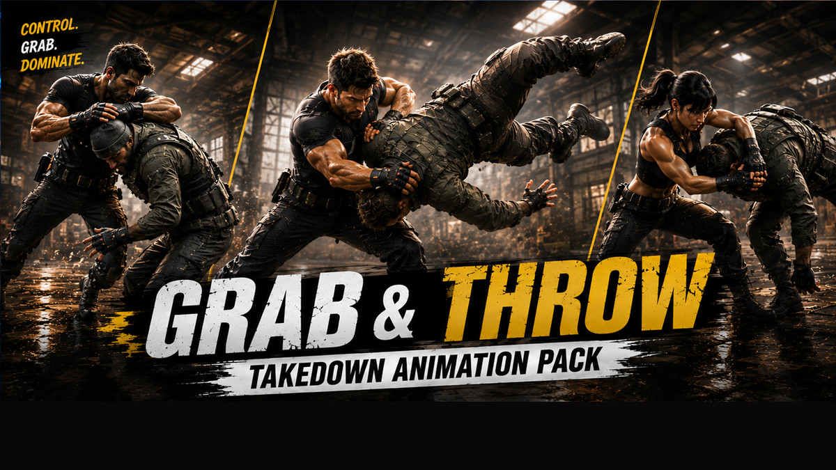 Grab & Throw Takedown Animation Pack