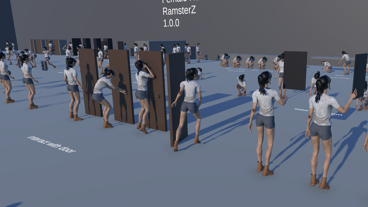 Female Horror Survivor Animations