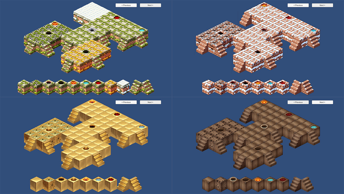 2D Isometric Modular Tileset – Brick & Plank
