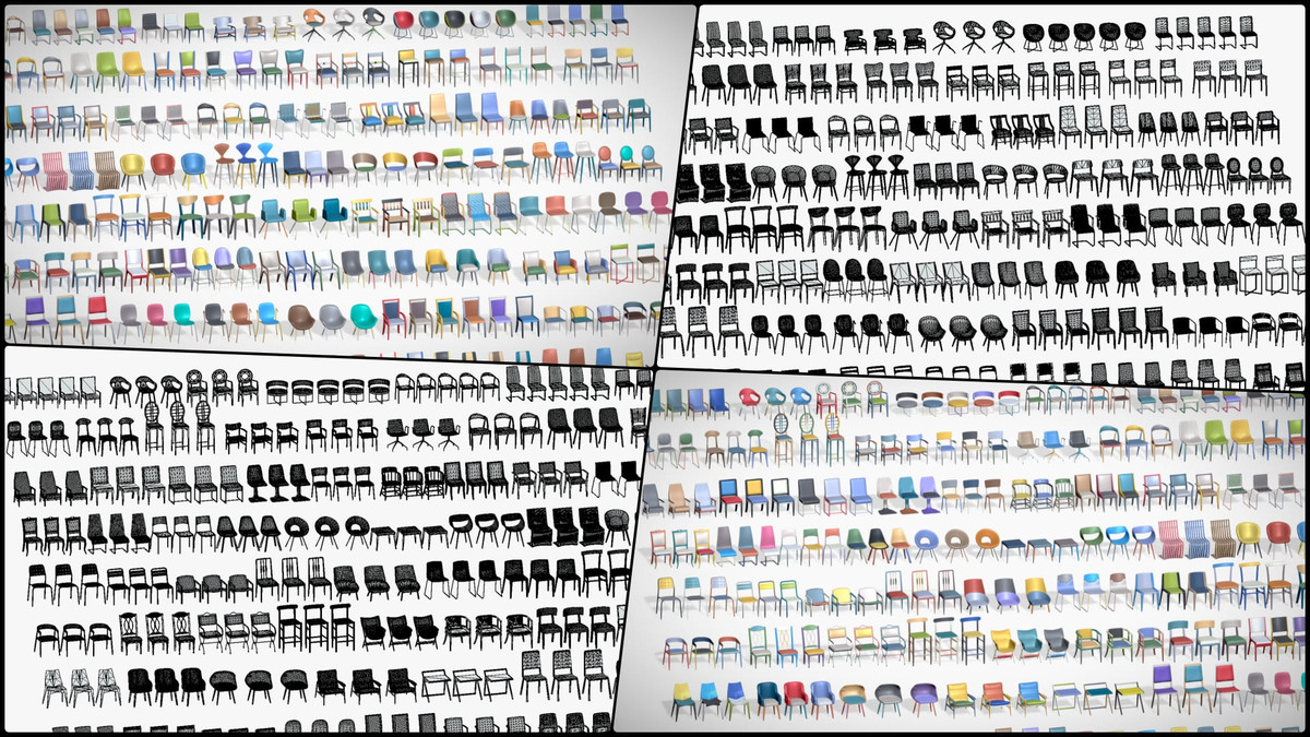 540 Chairs Pack 1 - Lowpoly Midpoly Furniture Collection for Games & Interiors