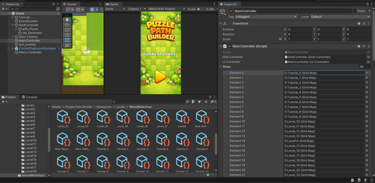 Puzzle Path Builder 2D – Level Editor & Puzzle Game Template