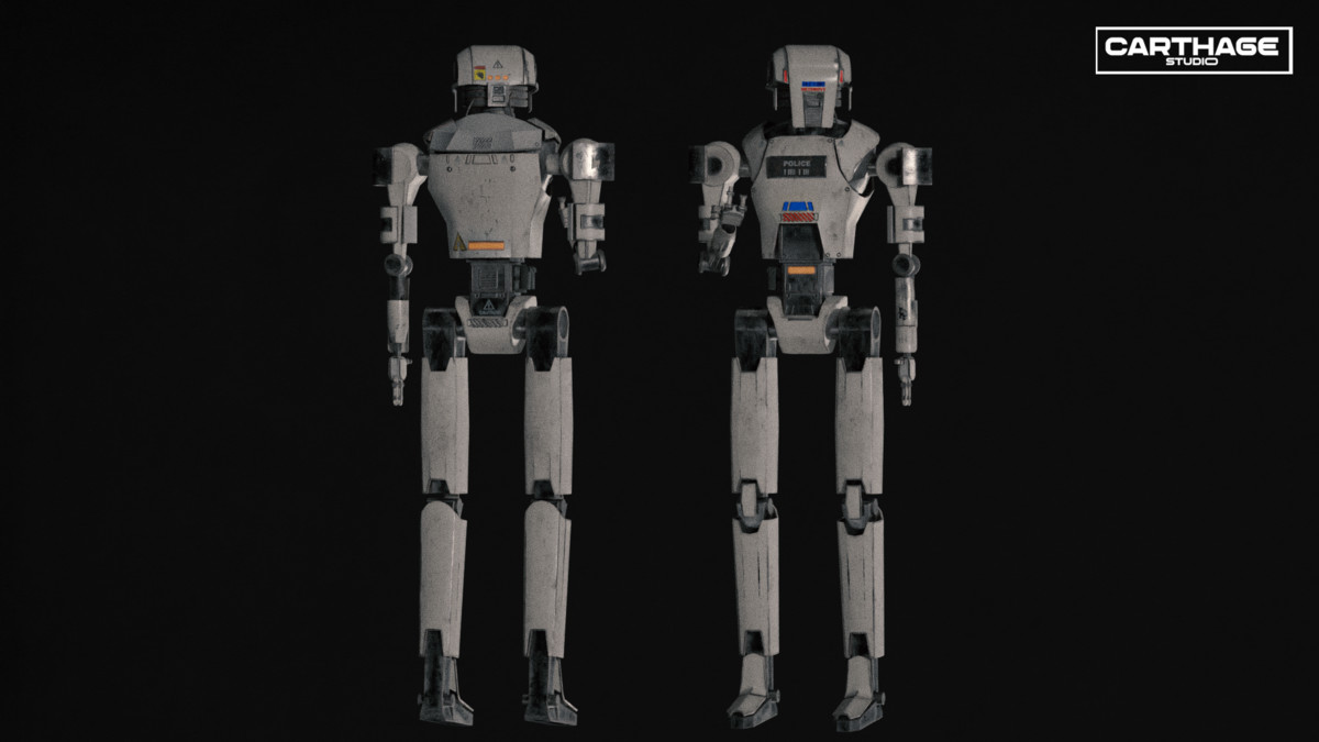 Security Robot NPC Bundle – 5 Rigged Game-Ready Characters