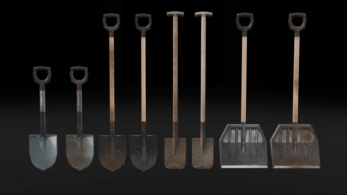 PSX Rural Farm Tools Pack – 32 Lowpoly Tool Props