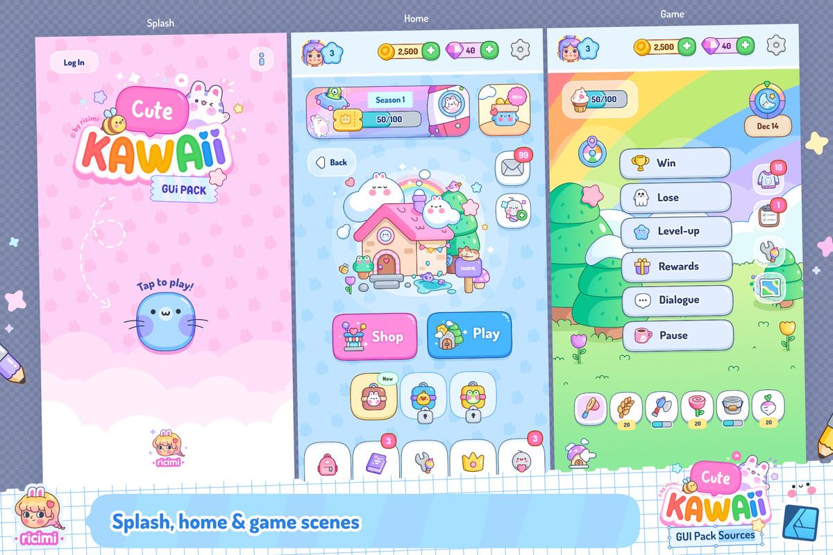 Cute Kawaii GUI Pack Sources