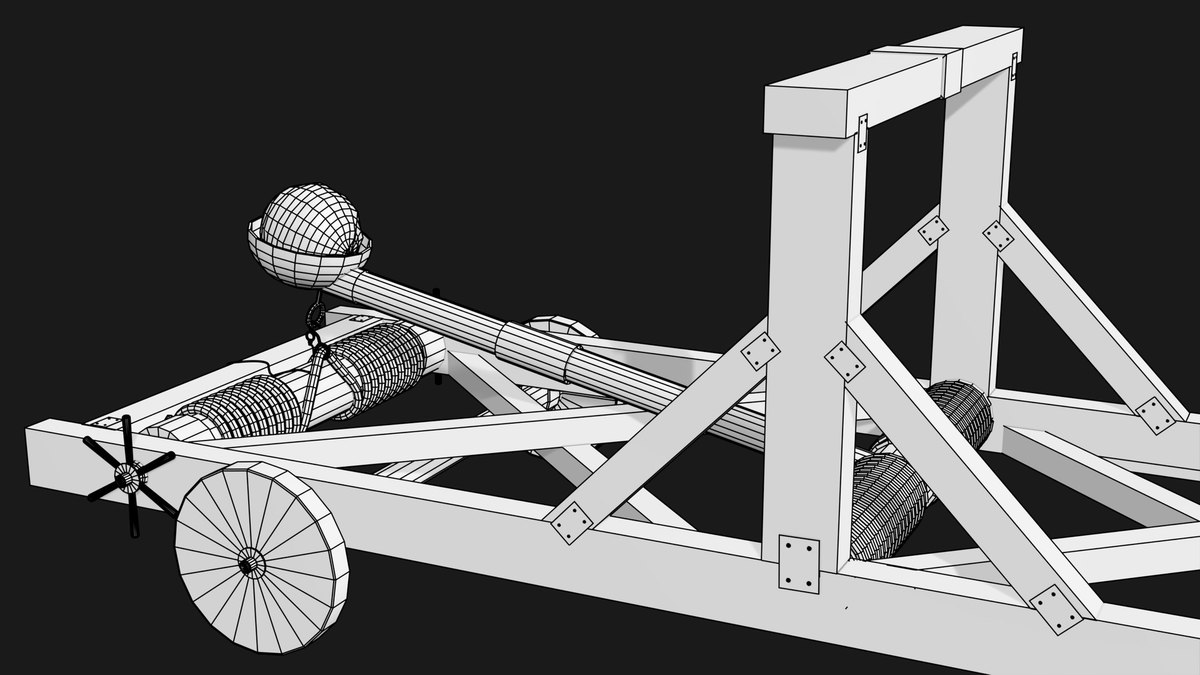 Medieval Catapult 01 URP HDRP Textures