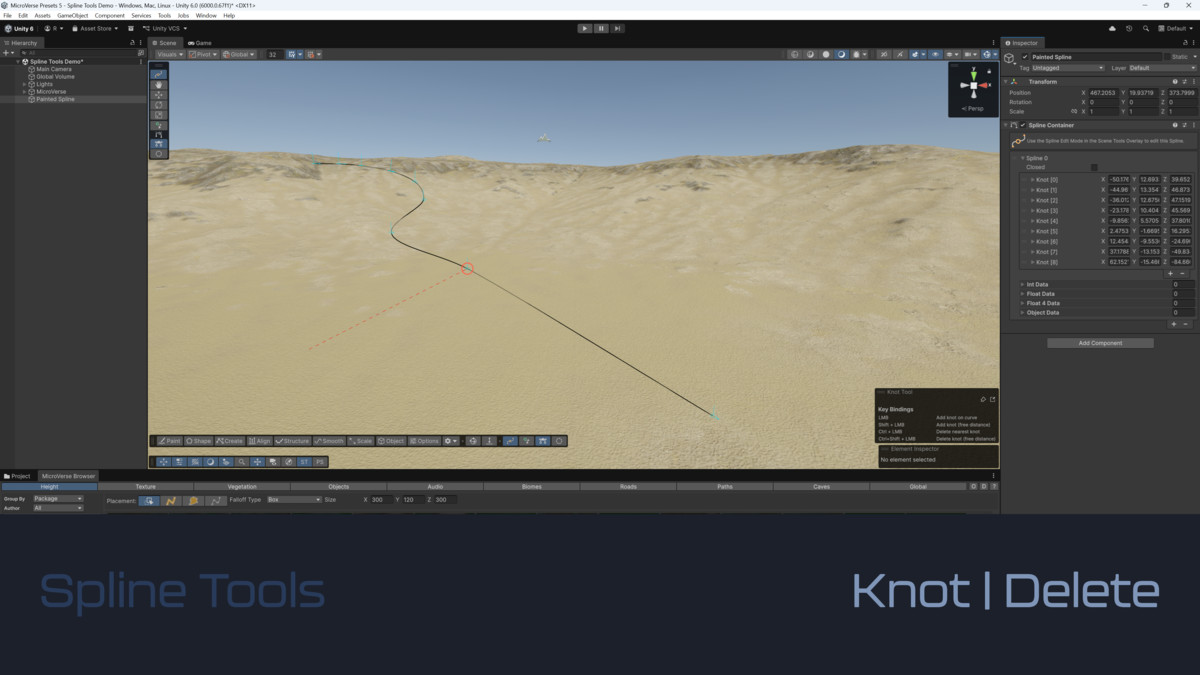 Spline Tools for Unity Splines